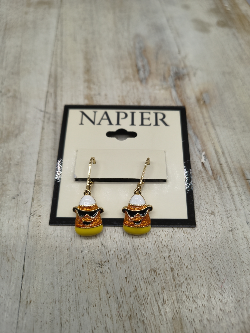 Napier Summerween Candy Corn With Sunglasses Earrings